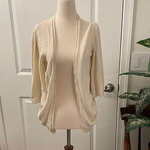 Tildon Cream Open-Front Cardigan